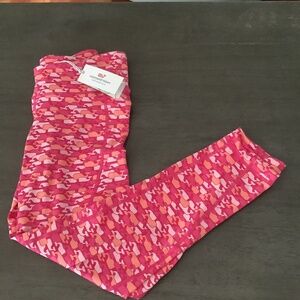 Vineyard Vines Performance Legging, Whale Outline Print  - Size S